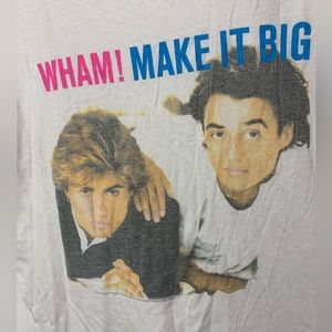WHAM! Make it Big Graphic Band Tee shirt short sleeve white t-shirt GAP Large